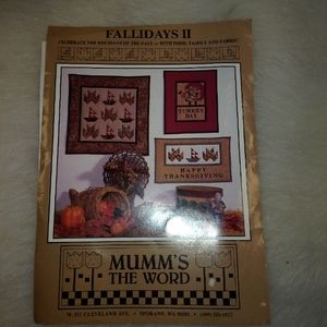 PATTERN Mumm's The Word Fallidays II Quilted Seasonal Banner Wall hanging